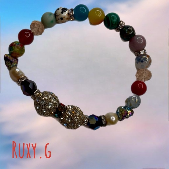 Red and Gold Crystal Cherry 🍒 Charm Bracelet Set - Picture 10 of 10